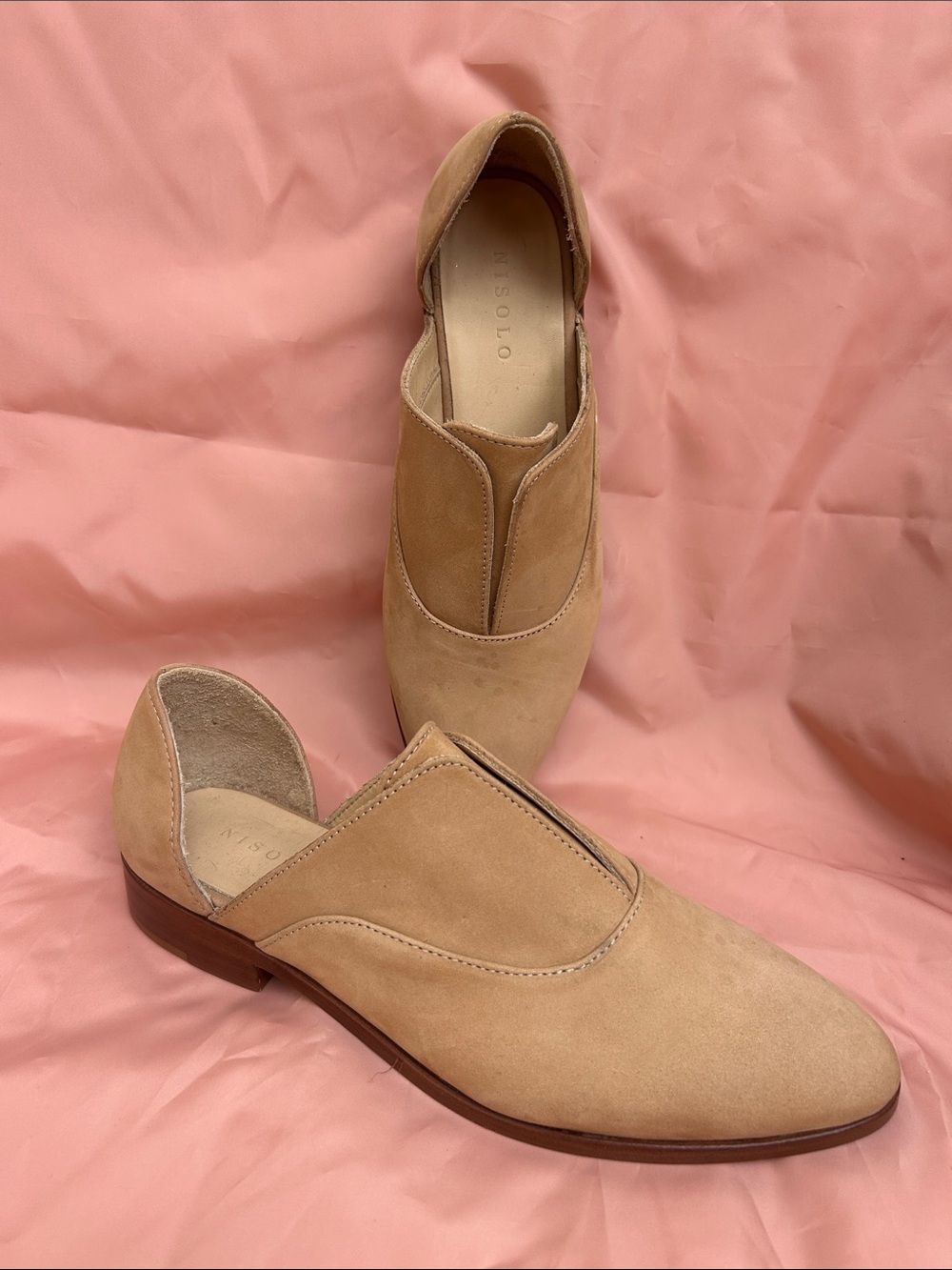 Nisolo Tan Suede D'Orsay Loafers